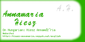 annamaria hiesz business card